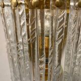 Large Murano Glass Brass Sconces