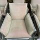 Suite de 6 fauteuils bergères bambou et velours beige
