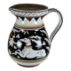 Archaic Italian pitcher from Siena in hand-painted ceramic – animal decoration