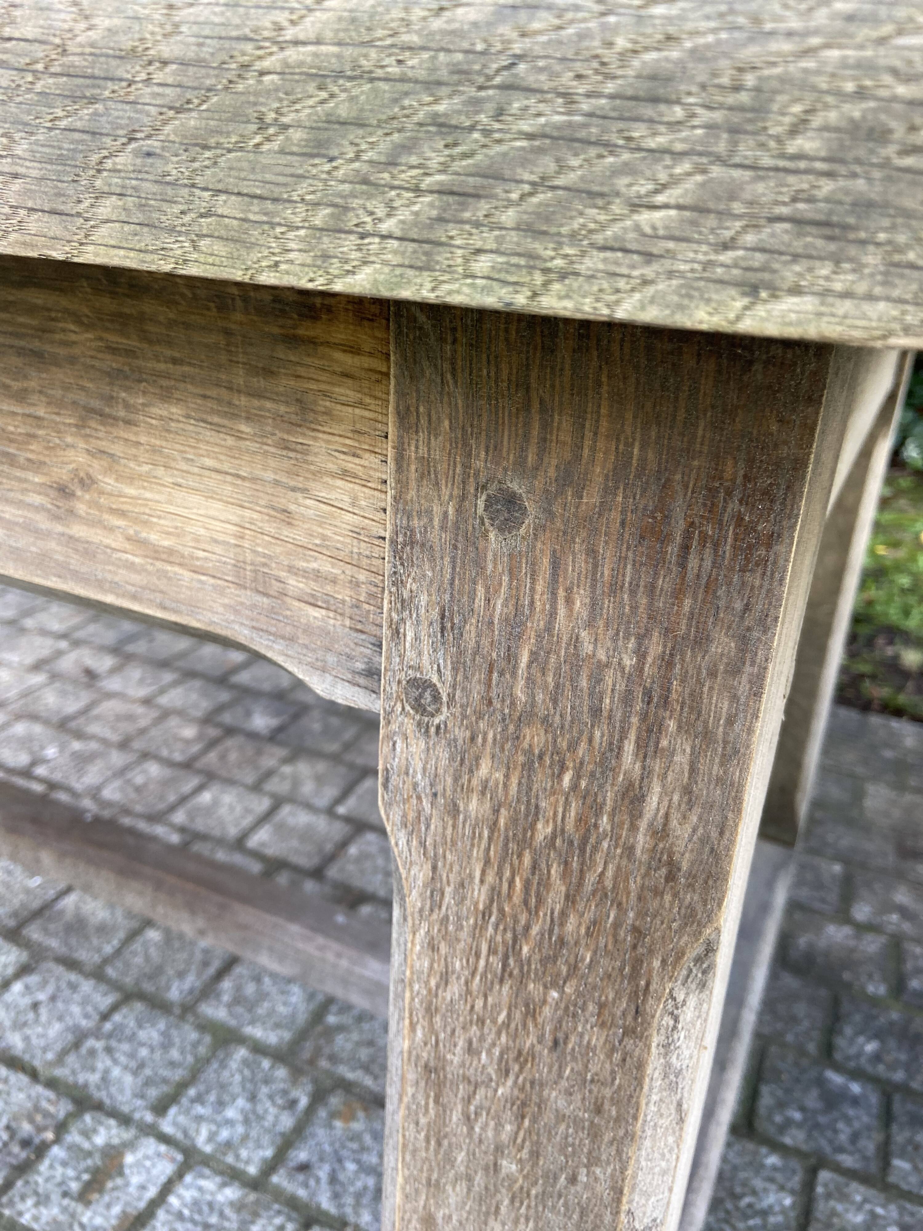 Solid oak farmhouse table 1950 - 170 cm x 86 cm