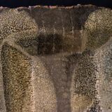 Claude Champy signed dish in glazed stoneware with free edges, late 20th century