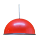 Red Retro Swedish Hanging Light | Enamel Designer Lamp Produced By HEMI In Sweden, 1960s