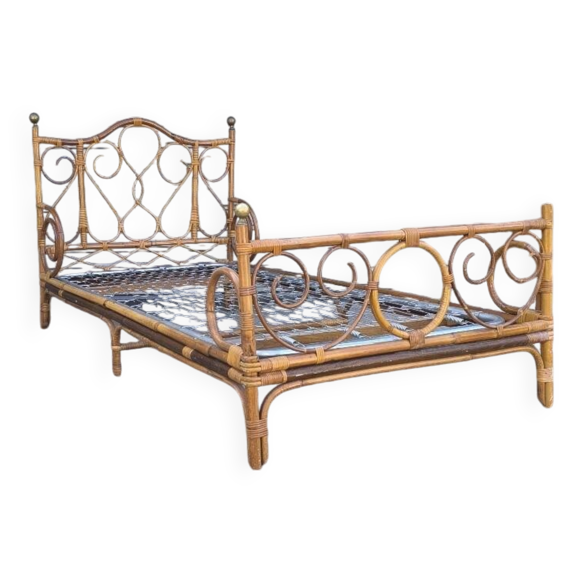 Rattan bed 1960