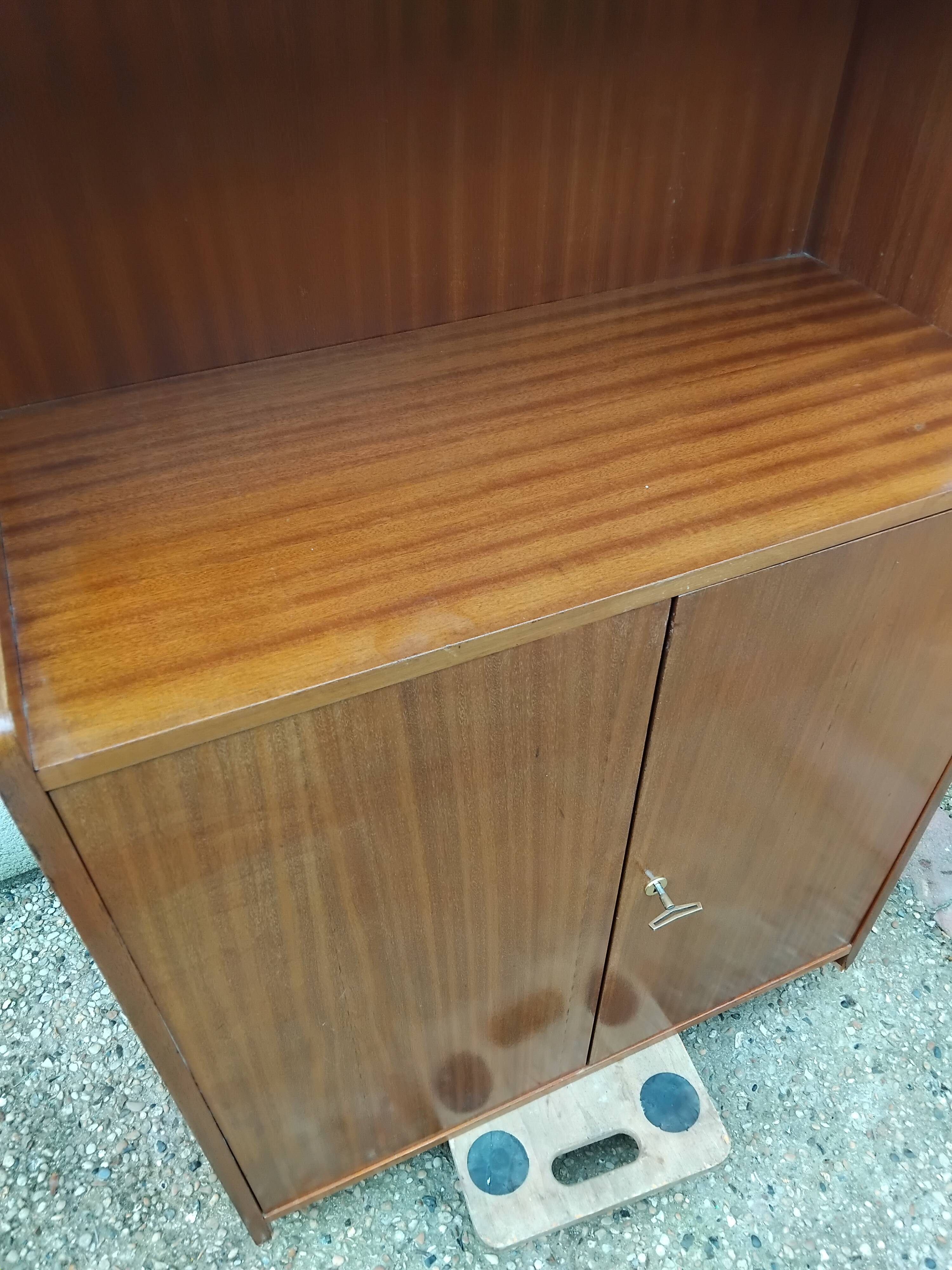 Vintage Scandinavian-style teak bookcase