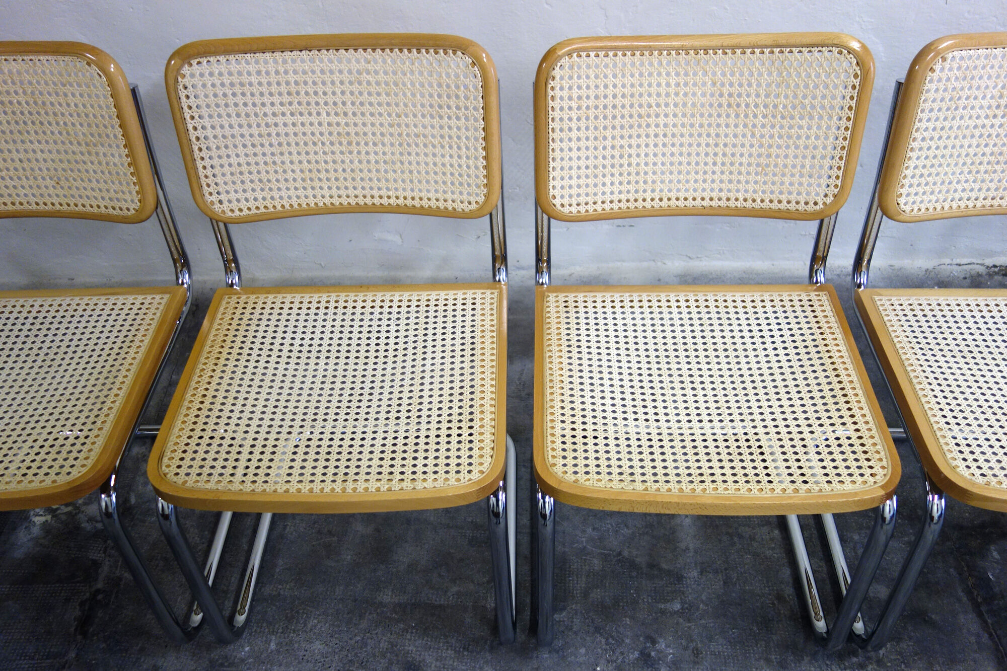 Série de 6 chaises Cesca B32 Marcel Breuer Italie