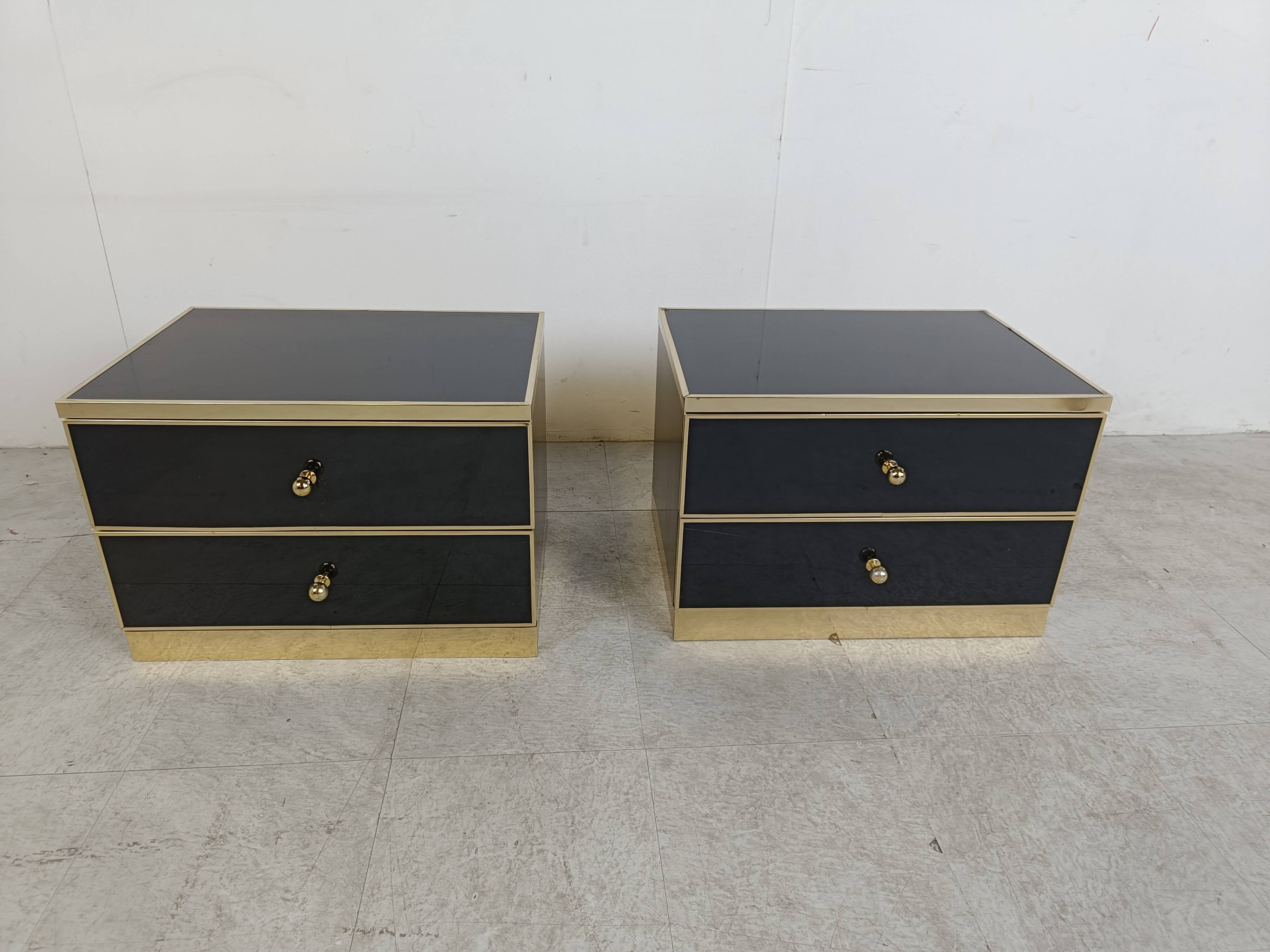 Pair of bedside cabinets, 1970s