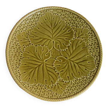 Plat à tarte en faïence de Gien Barbotine