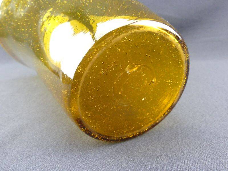 Grand vase en verre bullé