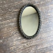 Miroir chaine brutaliste en fer battu 1960 h55cm