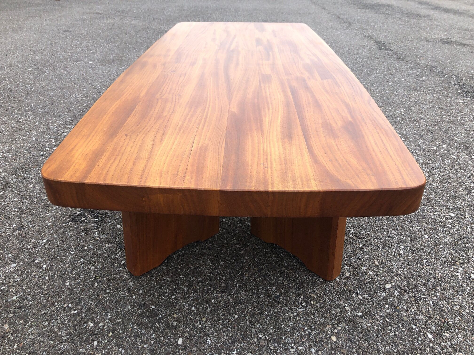 Solid elm coffee table 70s