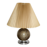 Lampe de table Art Déco – années 1960, bois et métal, E27