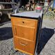 Meuble de bureau médical ETS Hordoir en chêne des années 60