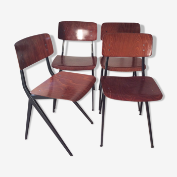 Série de 4 chaises « spinstoel » par Marko modèle S201 des années 60