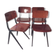 Series of 4 chairs "spinstoel" by Marko model S201 of the 60s