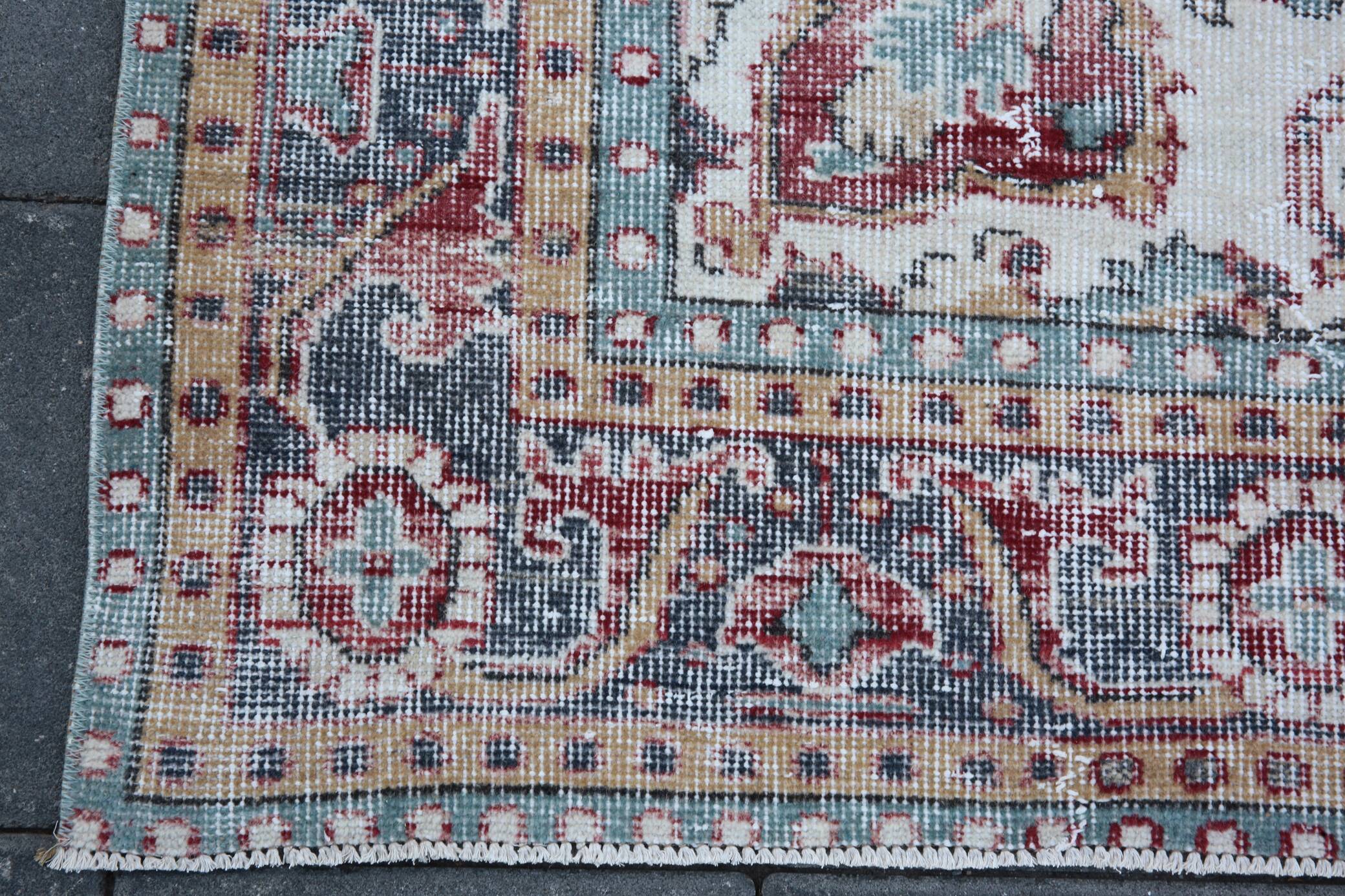 Vintage Persian Brick Red Rug, Hand Knotted Oriental Carpet, 209x325 Cm