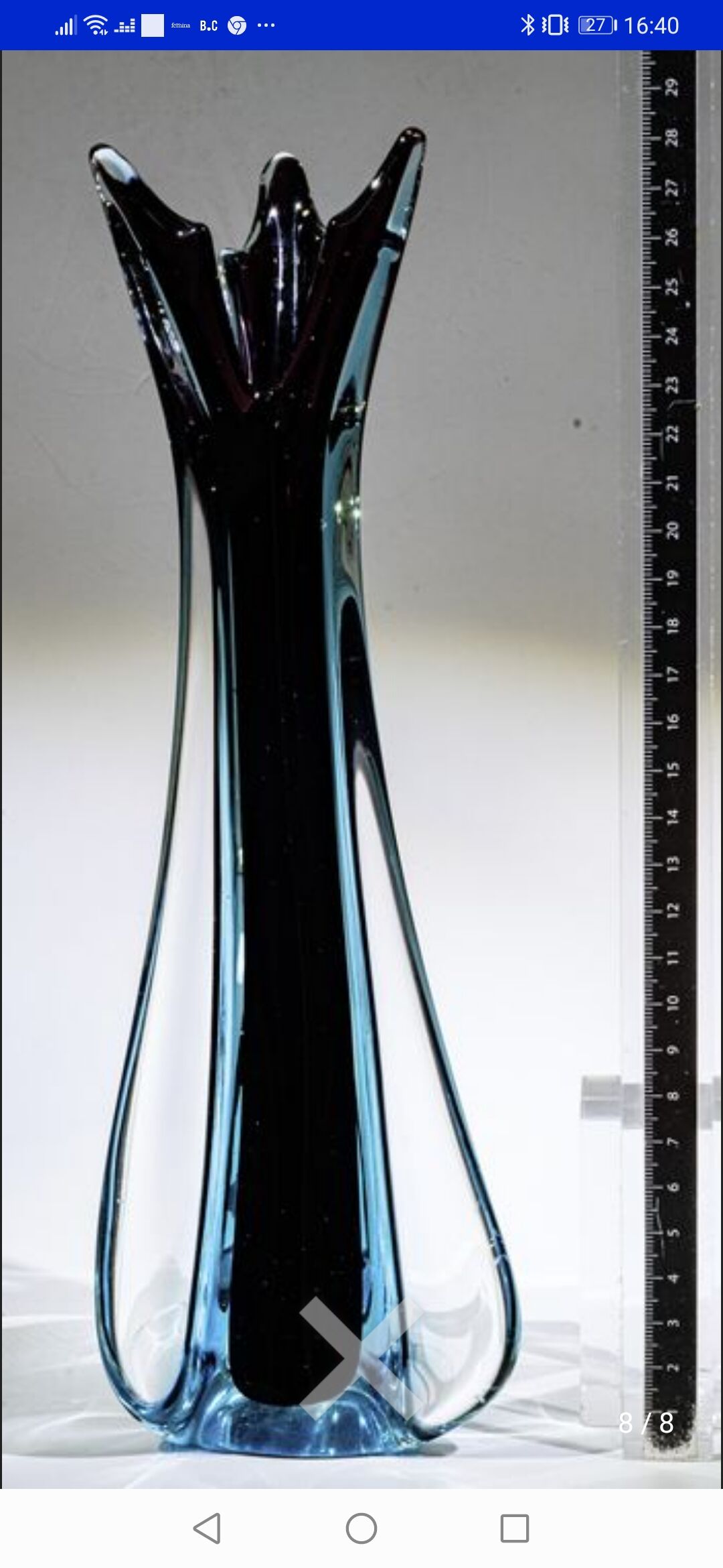 Vase sommerso 28.5cm Spartaco Colelli for JICO