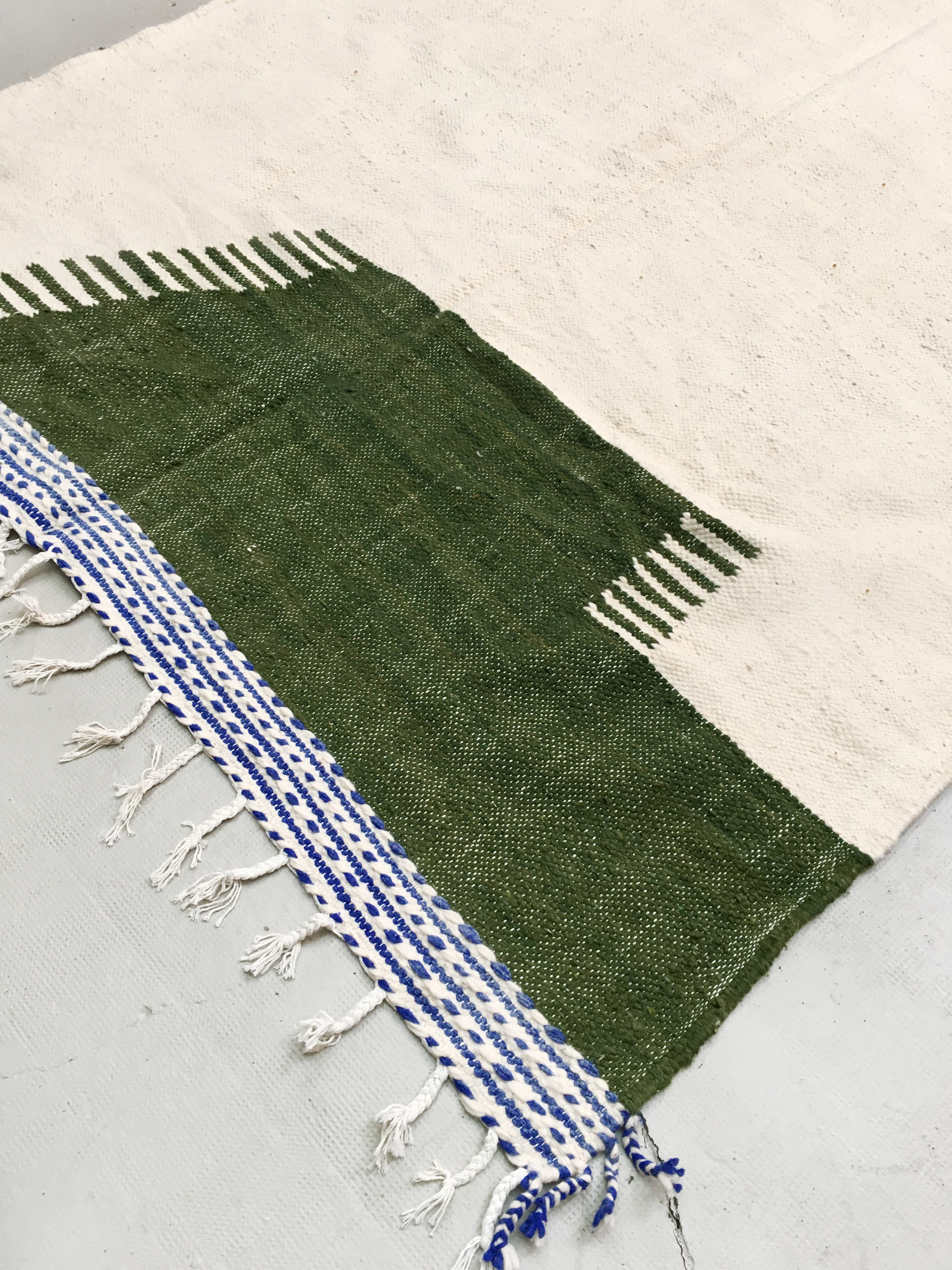 Moroccan Berber kilim ecru with colorful patterns 312x200cm