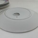 5 assiettes à dessert Sarreguemines, modèle Tabarin