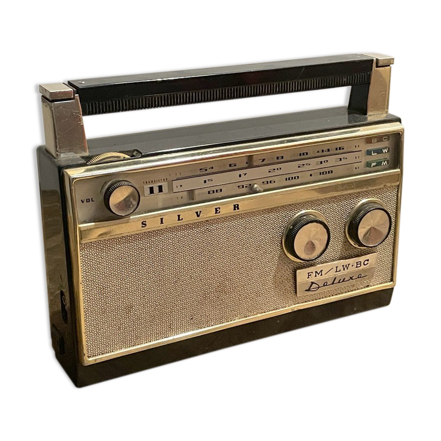 Silver vintage Japanese radio