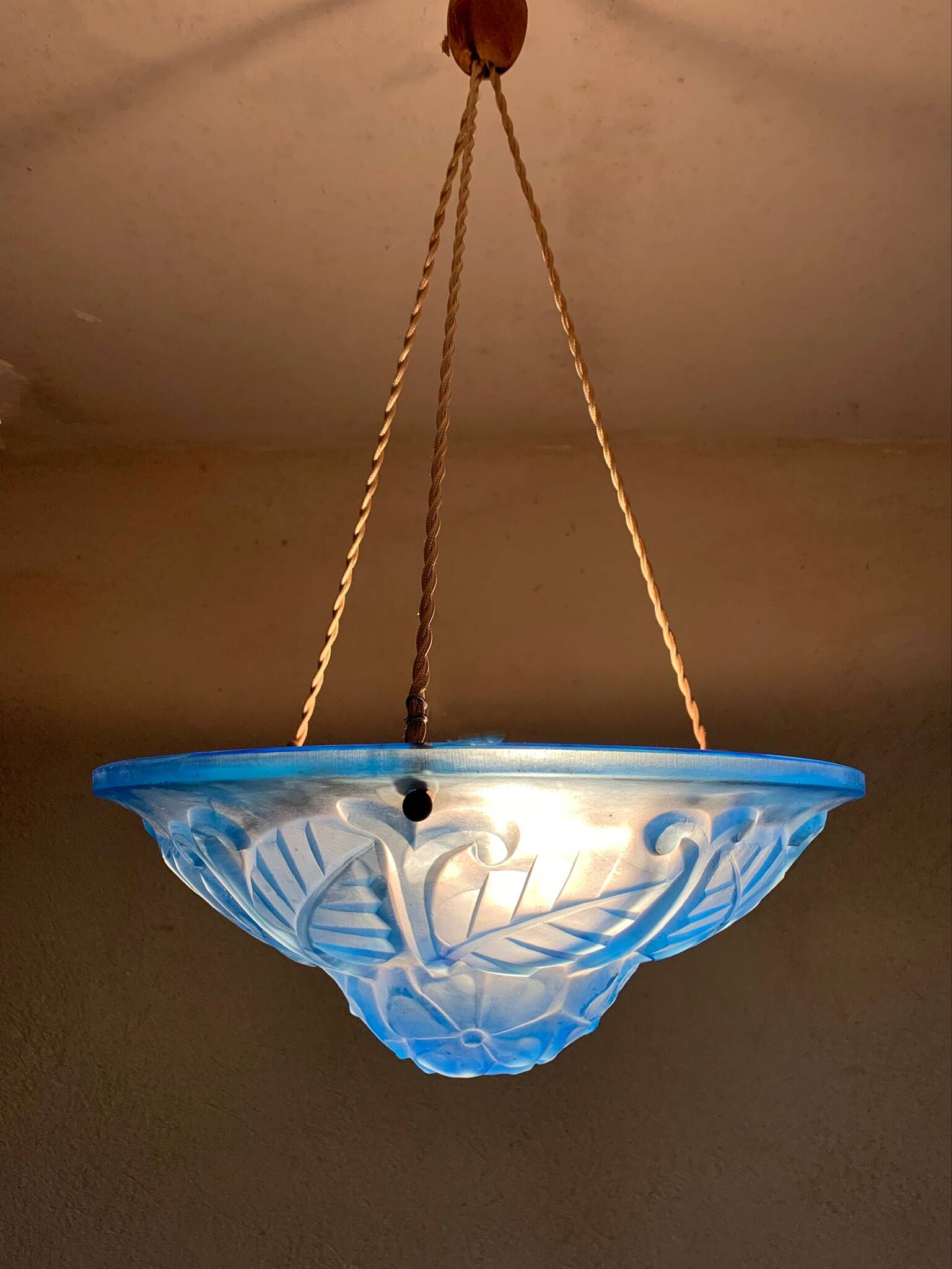 Degué Art Deco hanging lamp