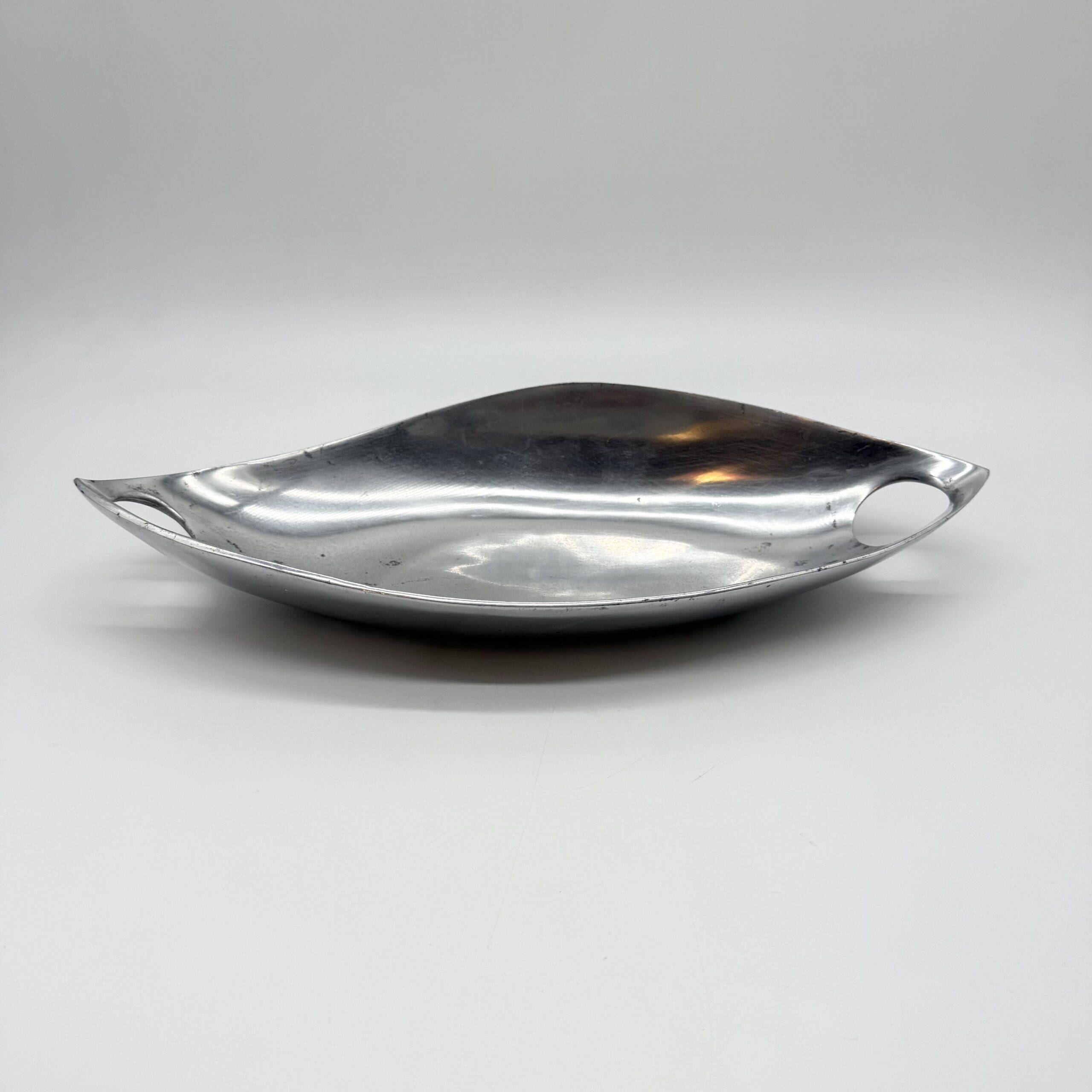 Polished aluminium cast centrepiece / bowl – 1980s