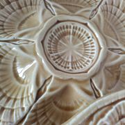 5 Sarreguemines caramel shell plates, 1950s