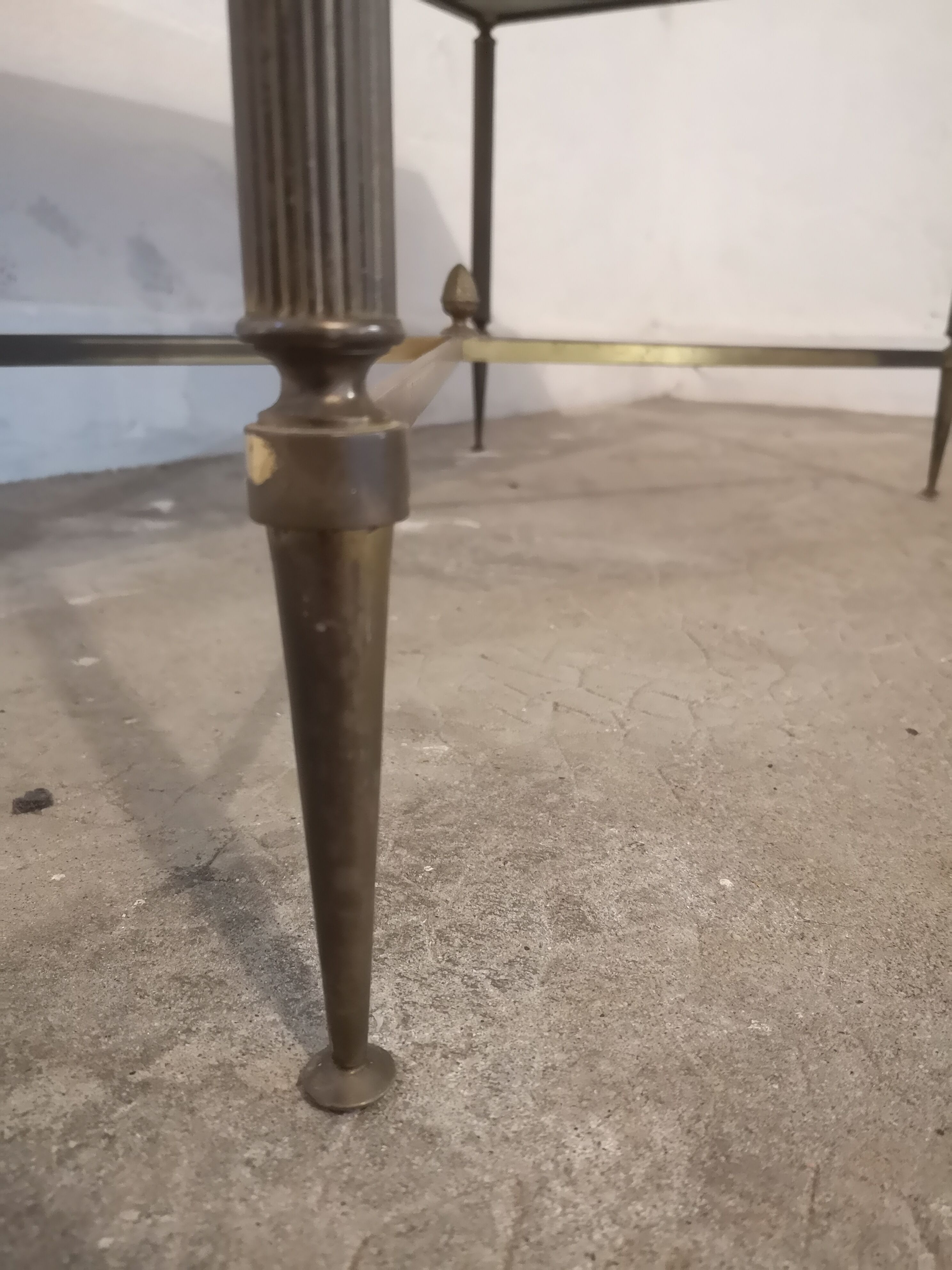 Vintage brass and marble coffee table