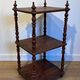 Three-Tier Shelf in Pitch Pine with Turned Columns and Spindles. Work