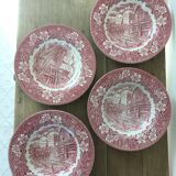 Red English plates