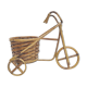 Vintage rattan bicycle plant holder
