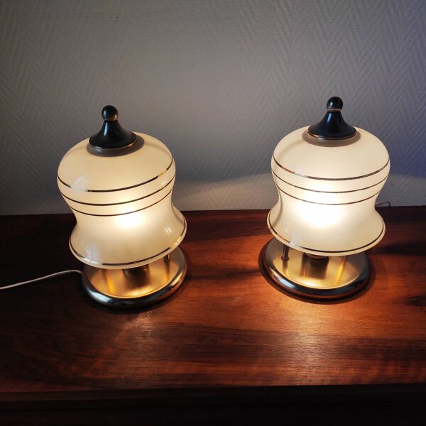 Paire de lampes anciennes art déco