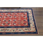 Vintage Turkish Oushak Handmade Wool Cotton Red Area Rug 130x190