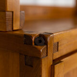 Pierre Chapo, Elm shelf furniture, 1960s