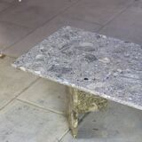Table basse en travertin terrazzo, 1970
