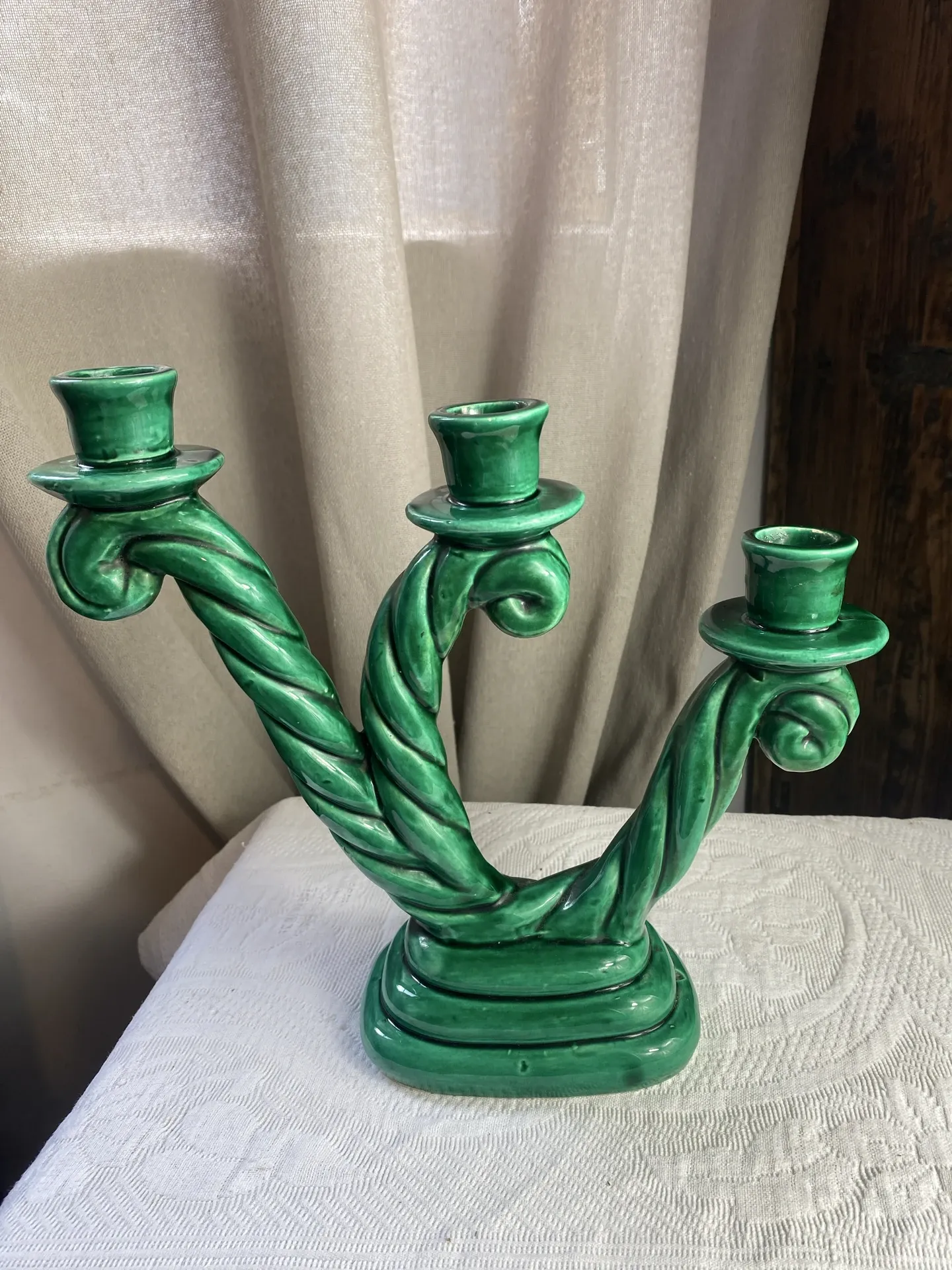 Glazed ceramic chandelier