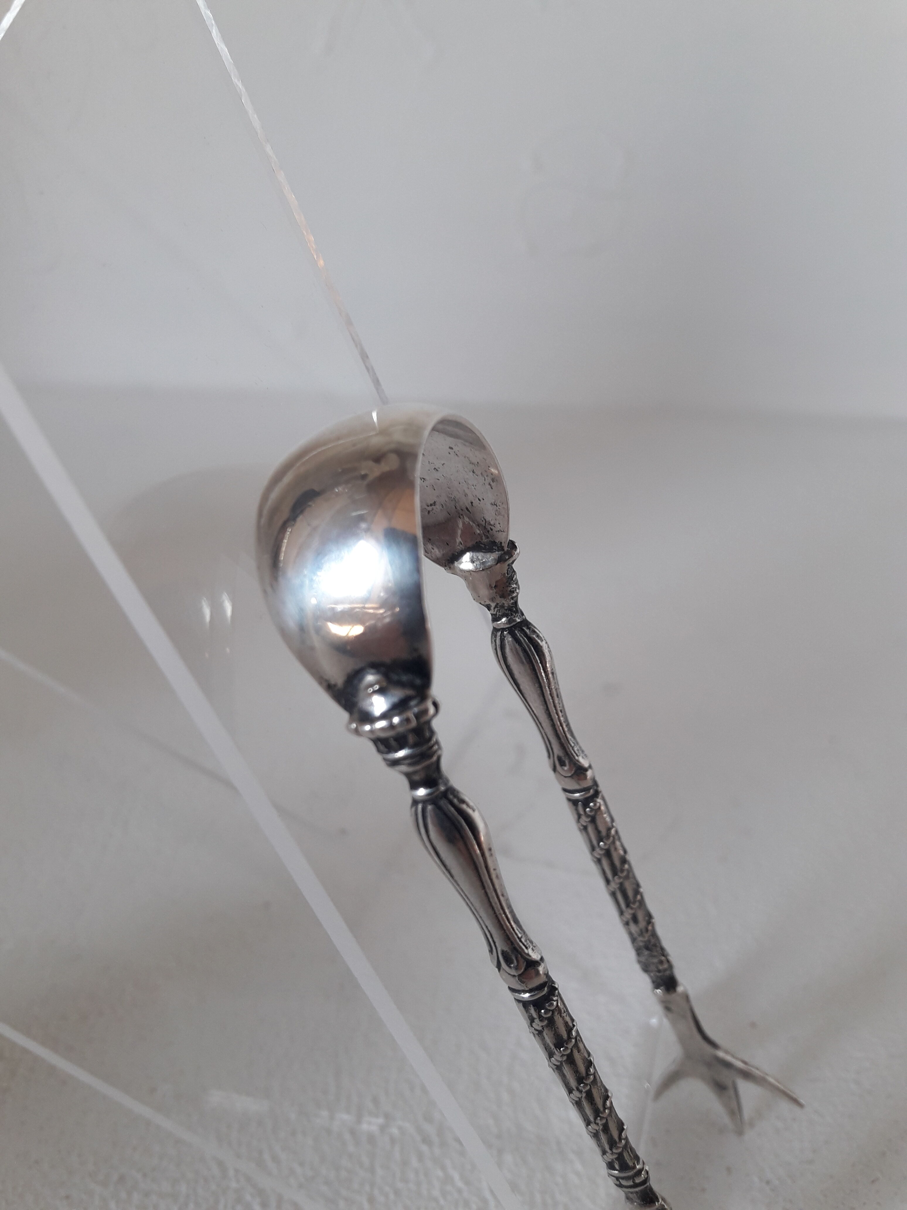 Solid silver sugar clamp Netherlands