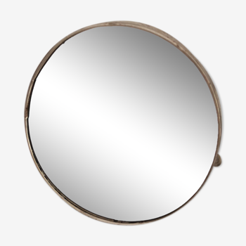 Miroir rond à bascule sur pied metal