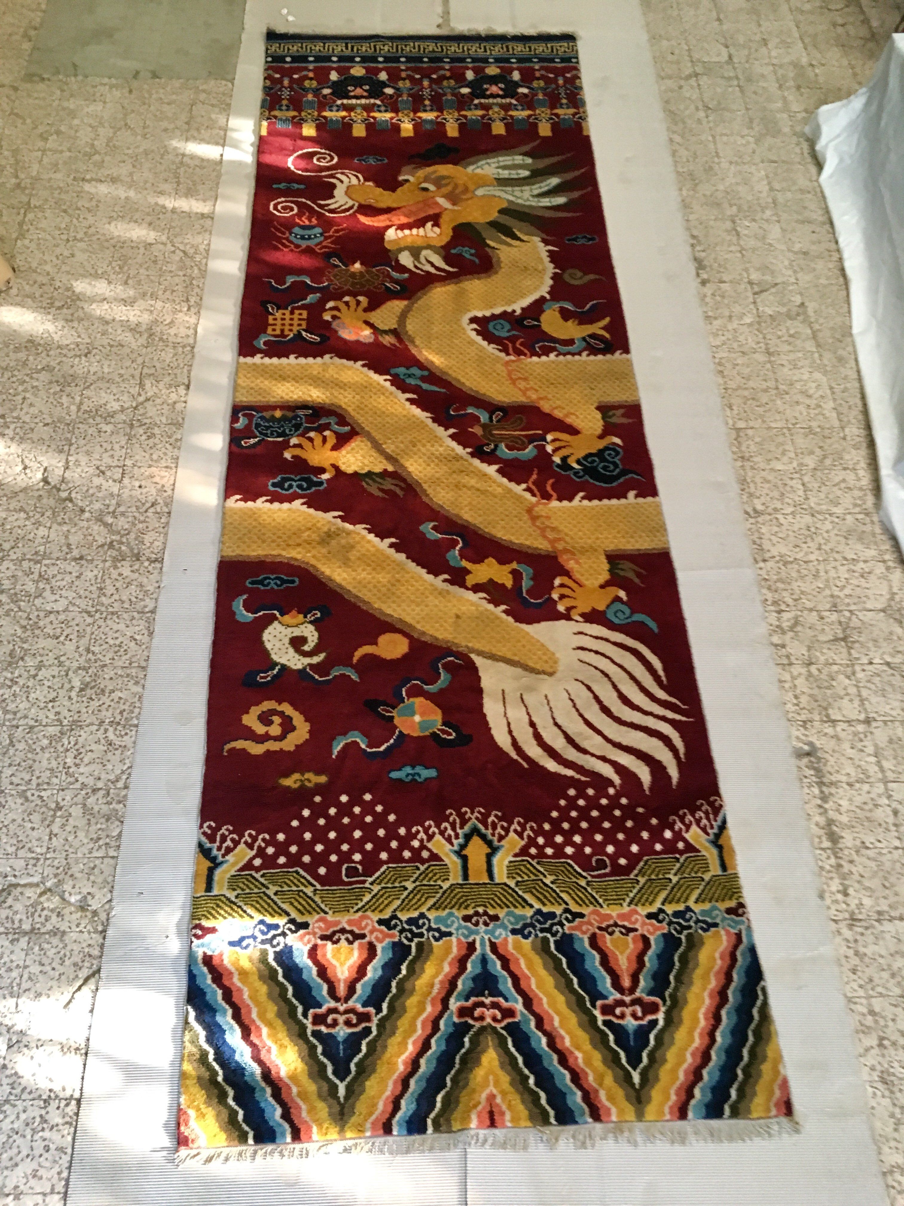 Tapis chinois Ningxia XXe siècle 148x490cm