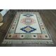 1970s Vintage Turkish Handmade Wool & Cotton Pink Area Rug 185x264