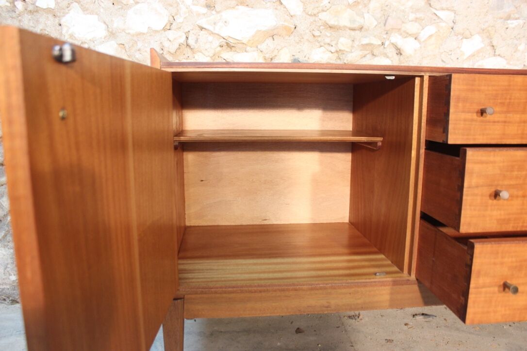 Vintage Scandinavian style teak sideboard by Younger, 60s