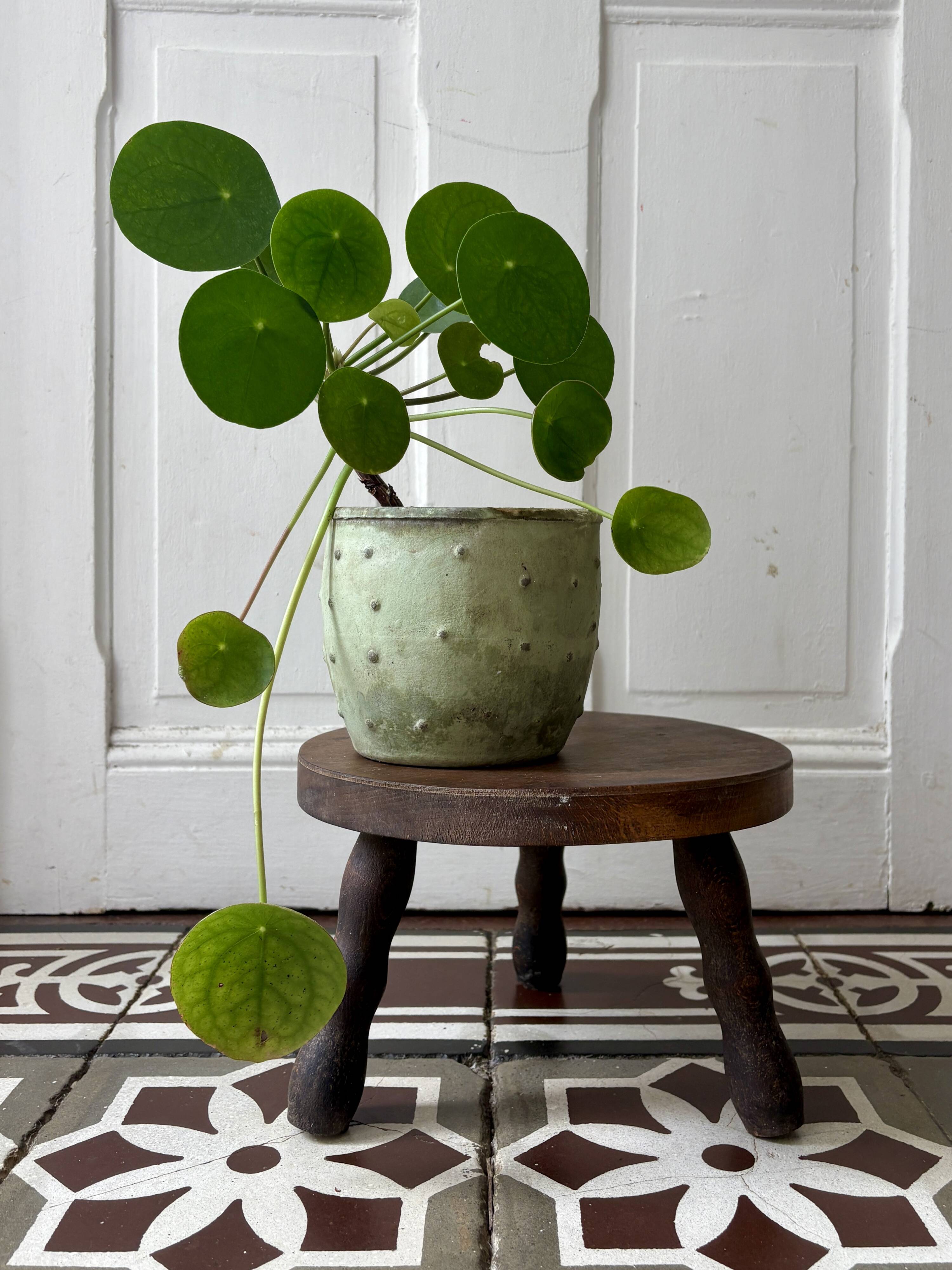 Tabouret tripode vintage en bois