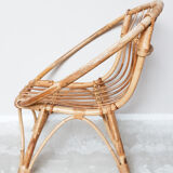 Adult rattan basket chair