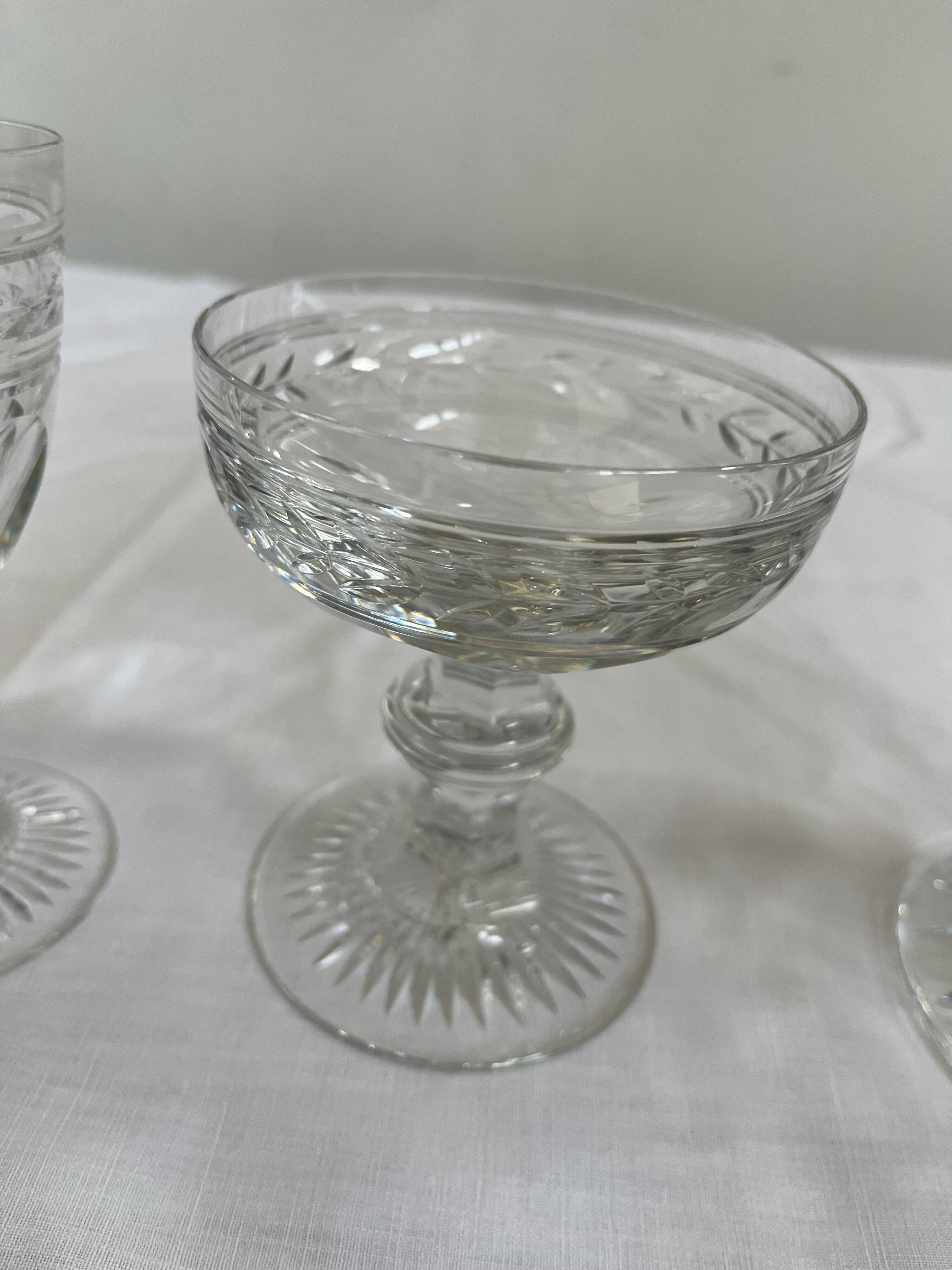 suite of 26 glasses + baccarat crystal carafe
