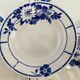 6 hollow plates vintage white flower blue Ceranord