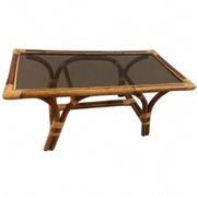 Table basse bambou et rotin