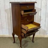 English mahogany music cabinet, early 20th century