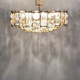 Exceptional 7-light chandelier - high-end Palwa - Gold-plated brass f