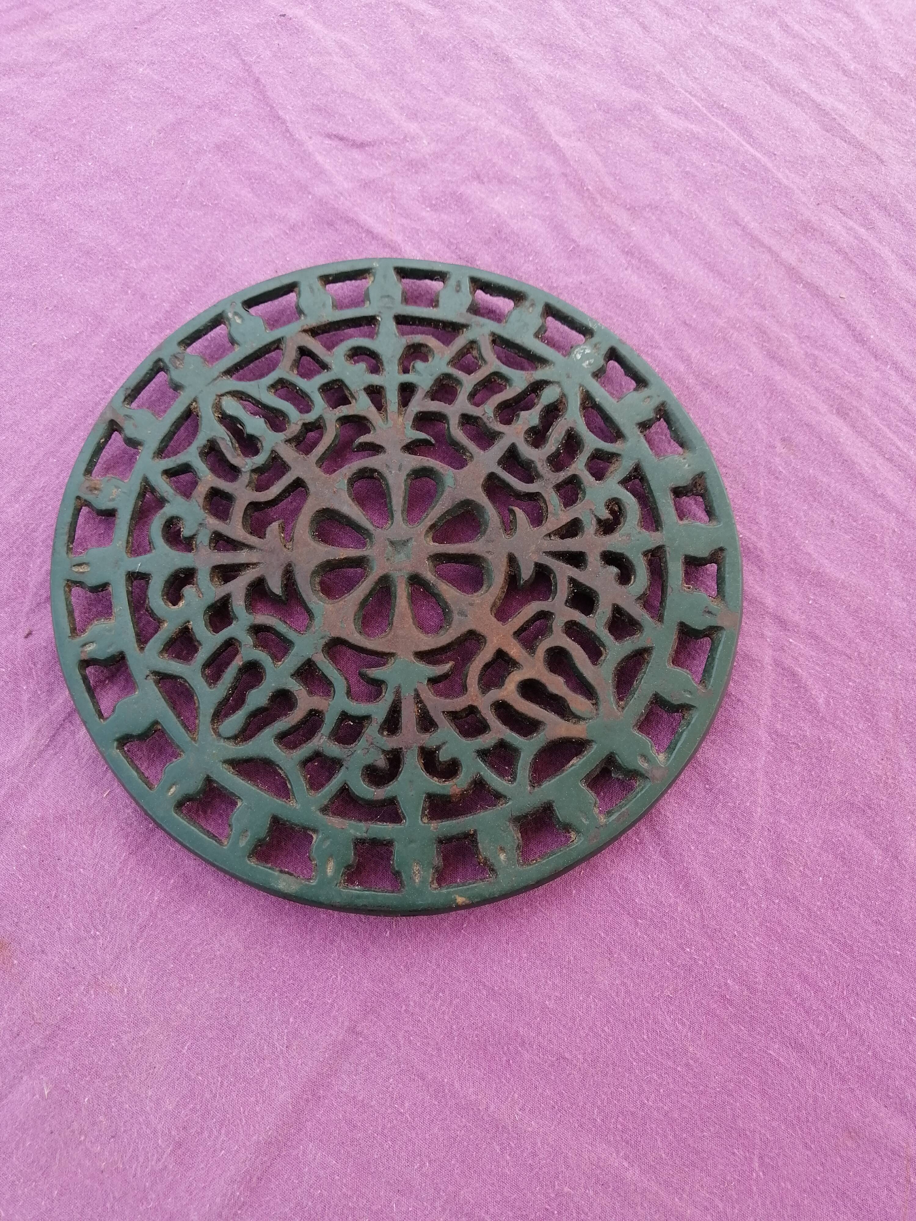 Vintage cast iron underside