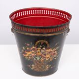 Metal Hand painted Waste Basked 1950s England