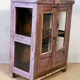 Antique Burmese teak sideboard with original mauve patina